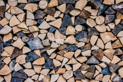 Stacked storage of firewood pattern