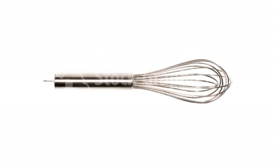 Stainless balloon whisk isolated in white background