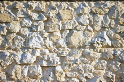 Stone wall built
