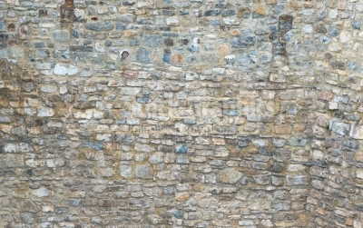 Stone-material wall
