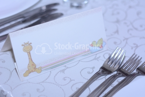 Wedding envelope with a giraffe