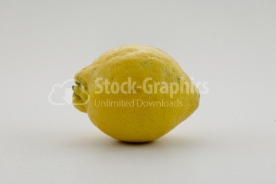 Whole Fresh Lemon Isolated on White Background