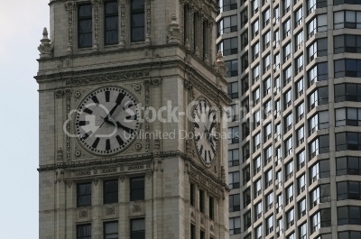 Wrigley Clock Tower - Stock Image