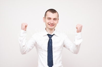 Young happy businessman - Stock Image