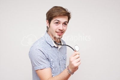 Young man future  doctor 