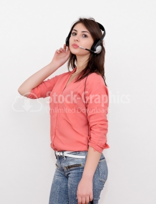 Young people enjoying music - Stock Image