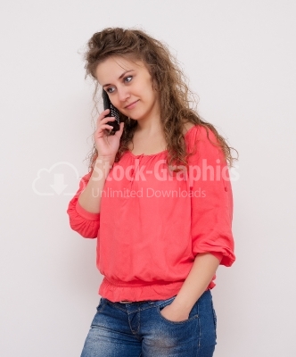 Young woman calling