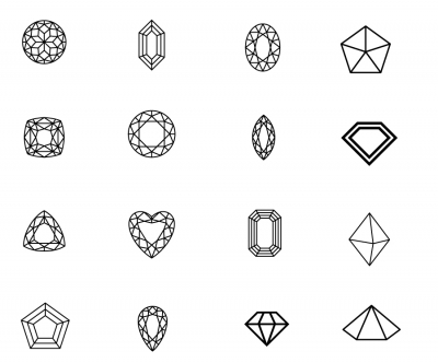 16 Vector Diamonds Shapes