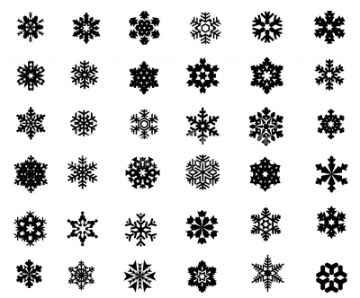 36 Vector snowflakes