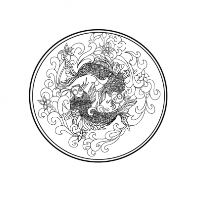 Asian fish illustration