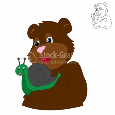 Bear holding a snail