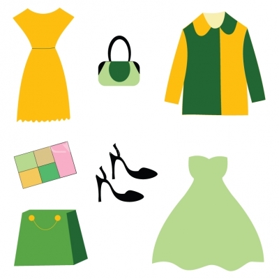 Beautiful set of elegant clothes
 Illustration