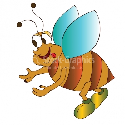 Bee Cartoon - Illustration