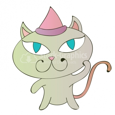 Birthday kitten - Illustration