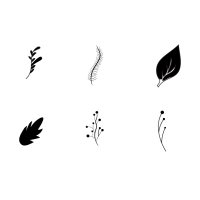 Black Leaf Symbols - Illustration