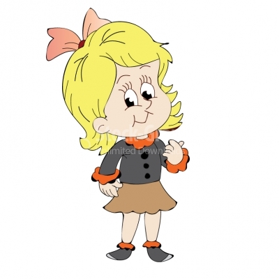 Blonde Little Girl - Illustration