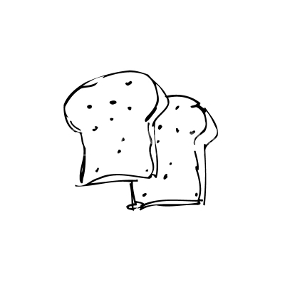 Bread Lineart Vector Clipart