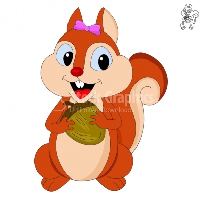 Cartoon squirrel - Illustration