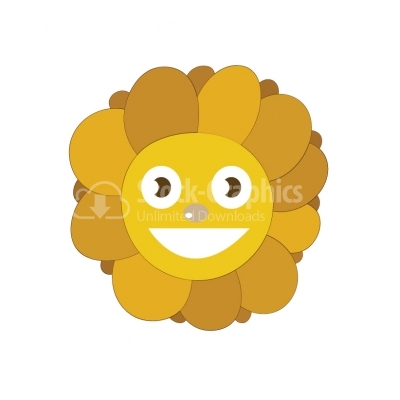 Cartoon sunflower vector illustration