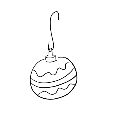 Christmas baubles Doodle Vector Clipart