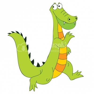 Crocodile Cartoon - Illustration