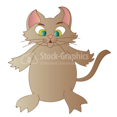Cute brown fat cat