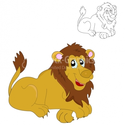 Cute lion vector - Illustration