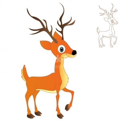 Deer cartoon - Illustration