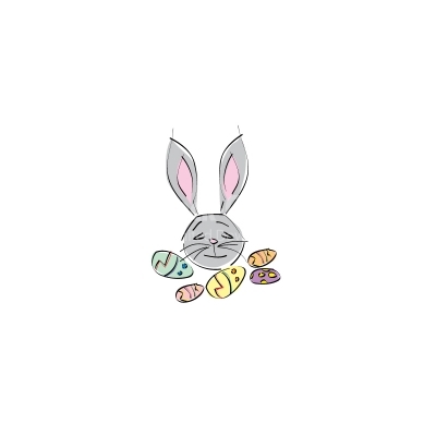 Easter Rabbit Vector Clipart