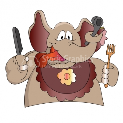 Elephant in the kitchen - Illustration