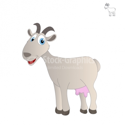 Goat cartoon vector - Illustration