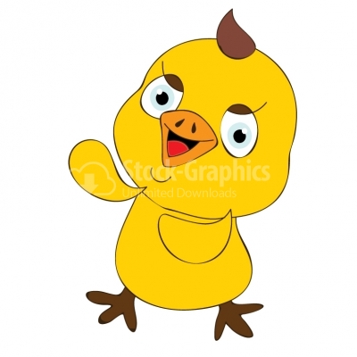 Happy Chick Dancing - Illustration