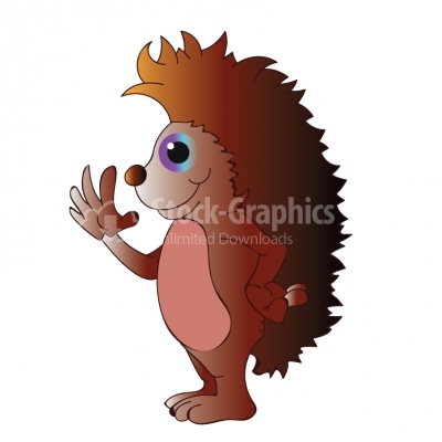 Hedgehog with flower - Illustration