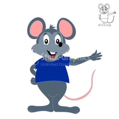 Little gray mouse - Illustration