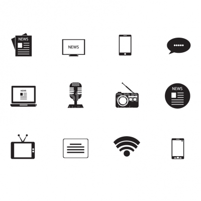 Media and communication icons - Illustration