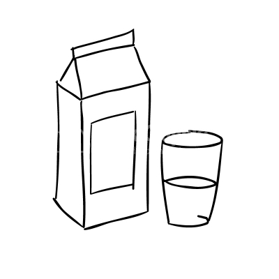 Milk Lineart Vector Clipart