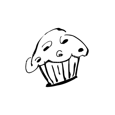 Muffin Lineart Vector Clipart