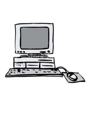Old computer clipart