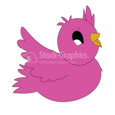 Pink bird - Illustration