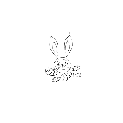 Rabbit Doodle Vector Clipart