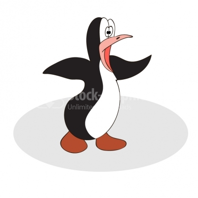 Scared penguin