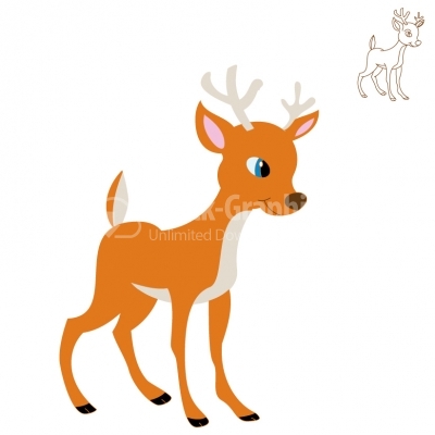 Small Deer - Illustration