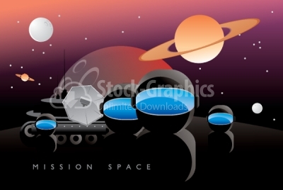 Space mission vector background