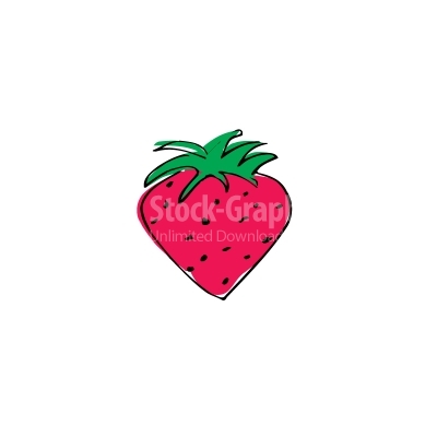 Strawberry Colorful Vector Clipart