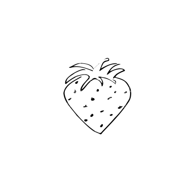 Strawberry Lineart Vector Clipart