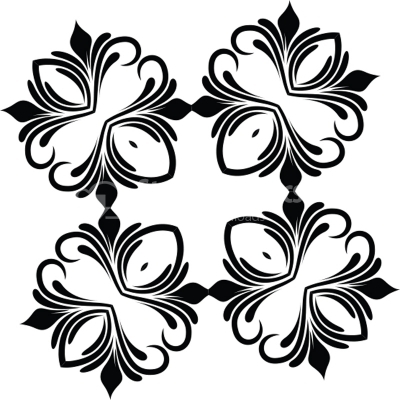 Swirls floral vectors
