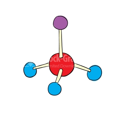 Vector illustration of atom