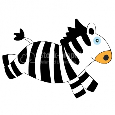 Zebra Cartoon - Illustration